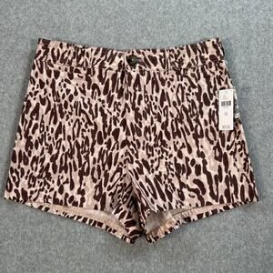 Maeve Ettie Shorts Women's 29 Anthropologie Printed Animal Print High Rise New